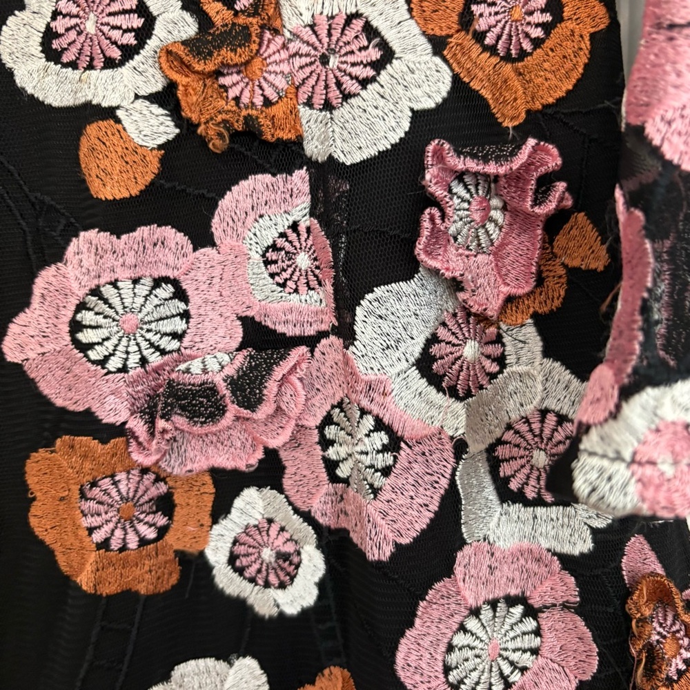 French Connection floral appliqué mini dress - Picture 7 of 13